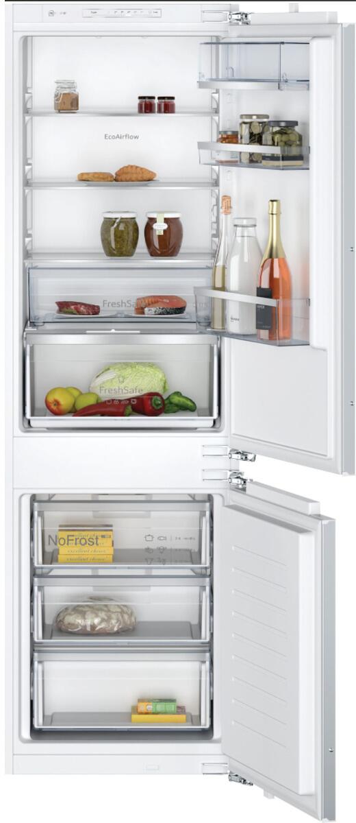 Neff KI7862FE0 Einbau-Kühl-Gefrierkombination 54cm breit 260 Liter NoFrost SuperFreeze LED Beleuchtung Festtür-Technik
