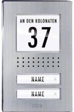 m-e modern-electronics ADV-120.1 EG Türsprechanlage kabelgebunden Außeneinheit 2 Familienhaus Edelstahl