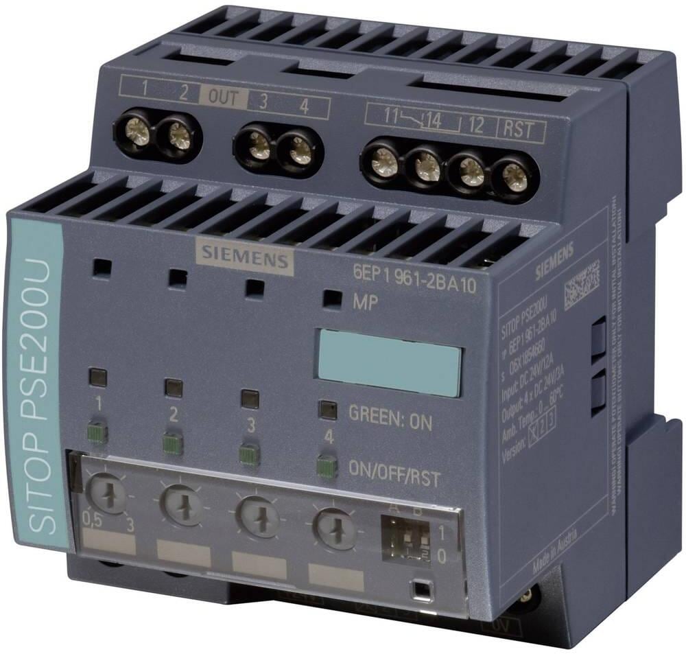 Siemens SITOP PSE200U 10 A Selektivitätsmodul 24V/DC 4-kanalig Summenmeldekontakt