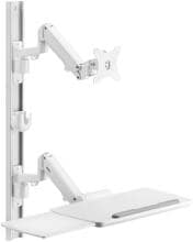 SpeaKa Professional SP-MM-960 17-43" Monitor-Wandhalterung Tastaturablage 1fach übereinander weiß