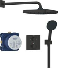 GROHE Precision Thermostat mit Vitalio Comfort 250 Duschsystem Unterputz Quickfix mattschwarz