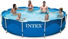 Intex Metal Frame Pool Aufstellpool Swimmingpool 366x76cm ohne Pumpe blau
