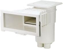 IML Skimmer Einbauskimmer für Folienbecken mit Messingeinsätzen Absaugung 406x160mm weiß