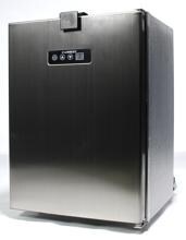 Carbest 71357 Kompressor-Kühlschrank 38cm breit 40 Liter mit Gefrierfach Edelstahl