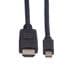 6 Stück ROLINE 11.04.5790 Mini DisplayPort Kabel Mini DP-HDTV ST/ST 100cm schwarz