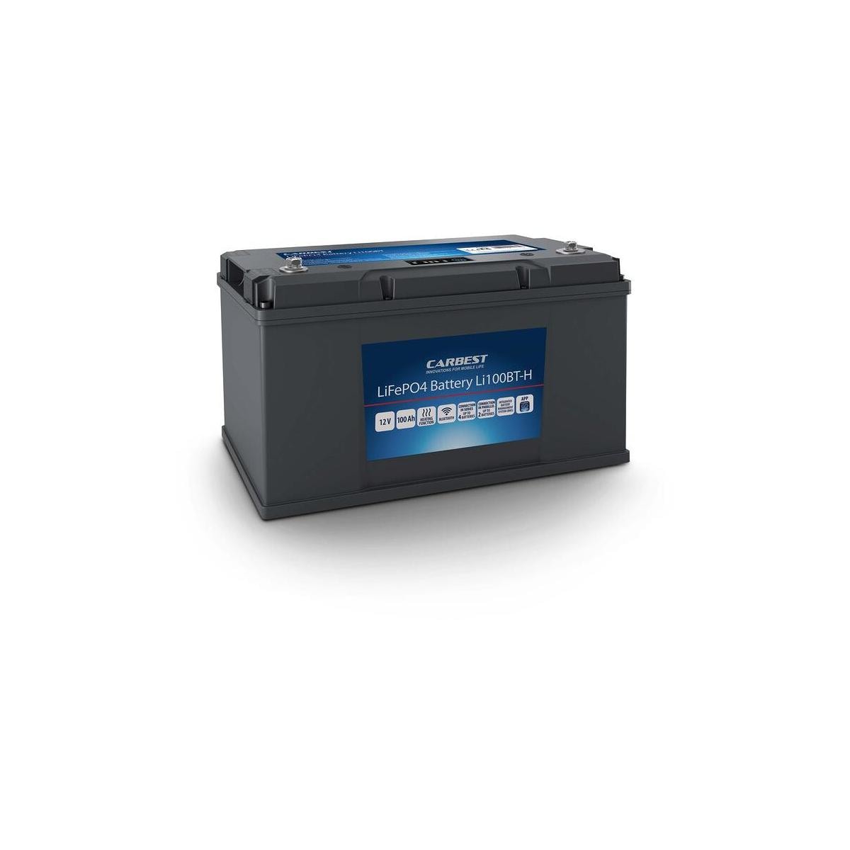 Carbest Lifepo4 Lithium-Batterie Li100BT mit Bluetooth, 100Ah