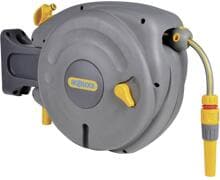 10 Meter Hozelock 2485R0000 AutoReel Gartenschlauchaufroller Schlauchbox grau gelb
