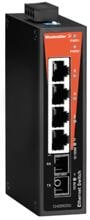 Weidmüller IE-SW-BL05-4TX-1SC Industrial Ethernet Switch Netzwerk Switch 4 Ports schwarz orange