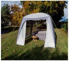 Reimo Linosa 300 Luft-Pavillon Gartenzelt Partyzelt 4 Seitenwände Pumpe 300x300cm