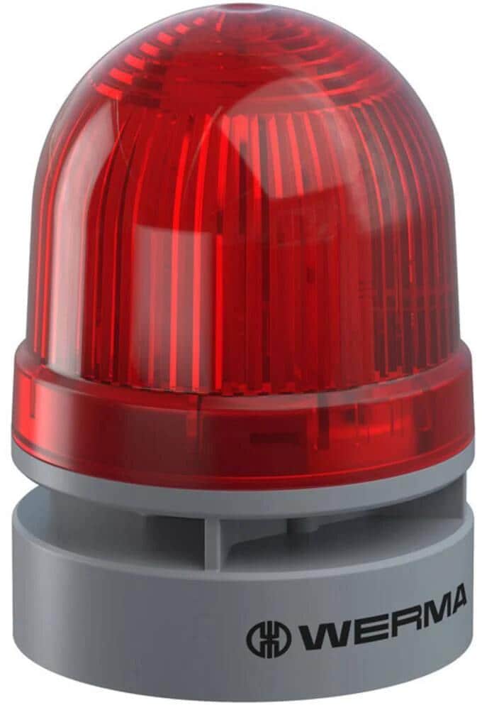 Werma Mini TwinLIGHT Combi Signaltechnik Signalleuchte 12VAC/DC RD 95dB rot