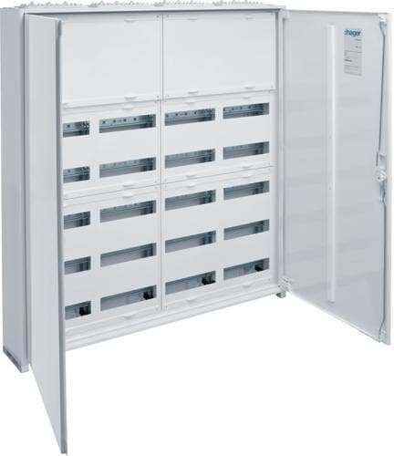 Hager FWB74N Feldverteiler Verteilerkasten Schaltschrank AP IP44 SKII 1100x1050x160mm 240PLE Abdeckung weiß
