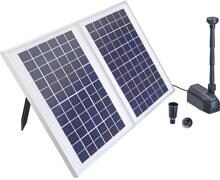 Pontec PondoSolar 1600 Solar Pumpenset Wasserspiel Teichpumpe Solarpanel Gartenteich 1600l/h 2,7m schwarz