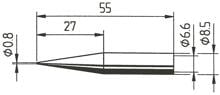Ersa 842 SD Lötspitze Spizenverlängerung Lötzubehör Lötkolben Bleistiftform 0,8mm
