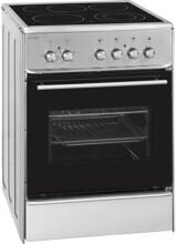Exquisit ECM 6-4 I BZ Elektro-Standherd Glaskeramik-Kochfeld 60cm breit 61 Liter Edelstahl