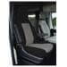 2er-Set Schonbezüge Sitzbezug für Ford Sitze ab 2014 Armlehne Kopfstütze Kunstleder Stoff schwarz dunkelgrau