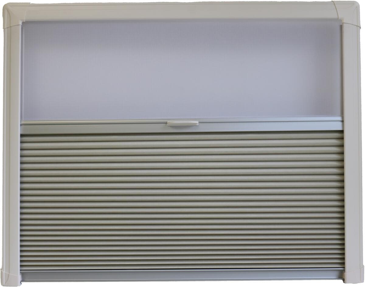 Remis REMIbase II Kombi-Plissee-Rollo für Rahmenfenster 900x520mm Camping Wohnwagen Wohnmobil