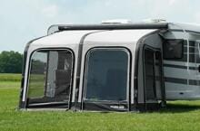 Westfield Vega 330 Luftvorzelt Teilzelt Airtube-Gestänge Anbauhöhe 255-270cm Anstellhöhe Camping Wohnmobil grau schwarz