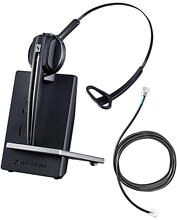 Sennheiser D 10 Phone DECT-Headset Kopfbügel Ohrbügel mit Telefonadapter CEHS-DHSG 55m Reichweite monaural schnurlos schwarz