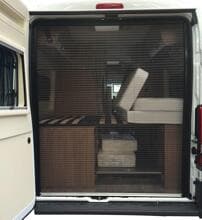 Horrex Moskitonetz Plissee Fliegenschutztür Tür-Insektenschutz für Ducato H2/3 Dach Hecktür Boxer Jumper hoch