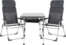 Crespo AL/213-CTM-40 Campingtisch-Stuhl-Set Campingmöbel Outdoor dunkelgrau