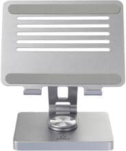 Renkforce RF-TD9 Tablet-Ständer USB-C Dockingstation Halterung 360° drehbar silber