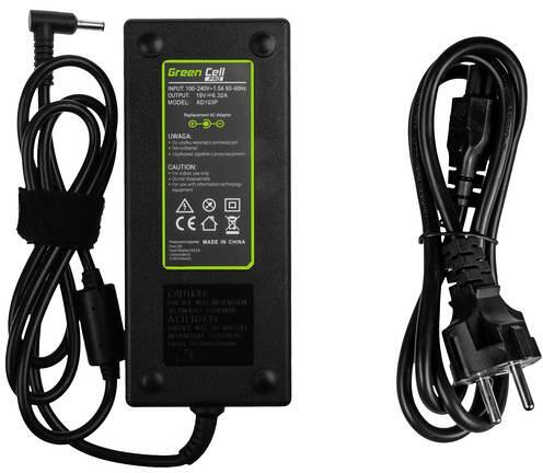 Green Cell GC-AD103P Notebook-Netzteil Ladekabel Ladegerät für Asus Liteon 120 Watt 19V 6,32A schwarz