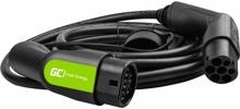 Green Cell EV08 eMobility Ladekabel Ladegerät Ladeleitung Elektroauto GC Type2 2-Kabel 7m schwarz