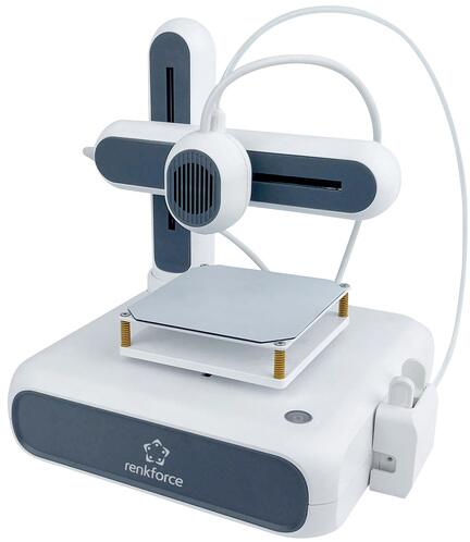 Renkforce Cube One 3D Drucker mit Filament Objekte max. 80x80x80mm WLAN App-Steuerung weiß grau