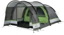 High Peak Brixen 5.0 Tunnelzelt Camping-Zelt Familienzelt 4-Personen 470x300cm Outdoor grau grün