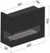 INfire Corner 600 L Eck Einbaukamin links Bioethanol 600x450x240mm schwarz