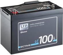 Ective LC 100L BT 12V LiFePO4 Lithium Versorgungsbatterie 100 Ah Camping Wohnwagen Boot