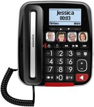 Swissvoice Xtra 3355 Combo schnurgebundenes Seniorentelefon Anrufbeantworter für Hörgeräte schwarz