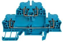 50 Stück Weidmüller ZDK 2.5 BL Doppelstock-Reihenklemme Zugfederanschluss blau