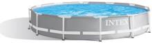 Intex Prism Frame 26756GN Pool Aufstellpool Swimmingpool Familienpool Filterpumpe 610x132cm rund blau grau