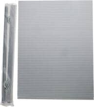 Carbest Rolladentür-Komplettset Lamellen Schiene Einfahrblende 100cm Camping Wohnwagen silber