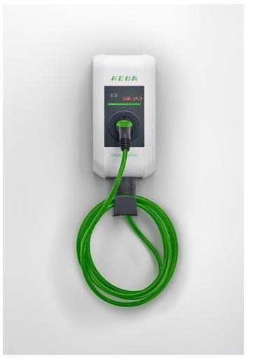 Keba KCP30-EC24 Dienstwagen-Wallbox Ladestation 11kW Typ 2 Energiezähler IP54 6m grau