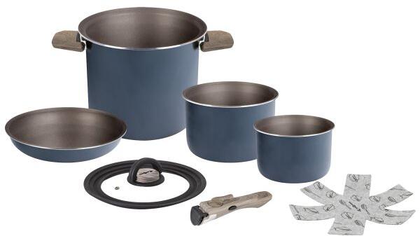 Brunner Torralta Topfset Kochgeschirr Campinggeschirr Ø18cm 5-teilig blau