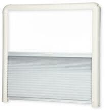 Remis REMIflair IV Duo-Plissee-Rollo Verdunkelung Insektenschutz 600x550mm Camping Wohnwagen cremeweiß