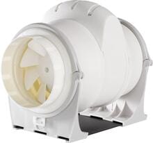 Wallair 20100267 Rohrlüfter Kühler Außen-Zwischenlüfter Bad-Ventilator 230V 2-phasig 320m³/h 12,5cm weiß