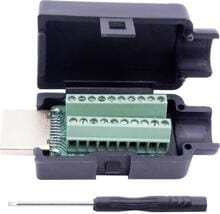 Tru Components T1904C104 HDMI-Steckverbinder Stecker vertikal 20-polig schwarz