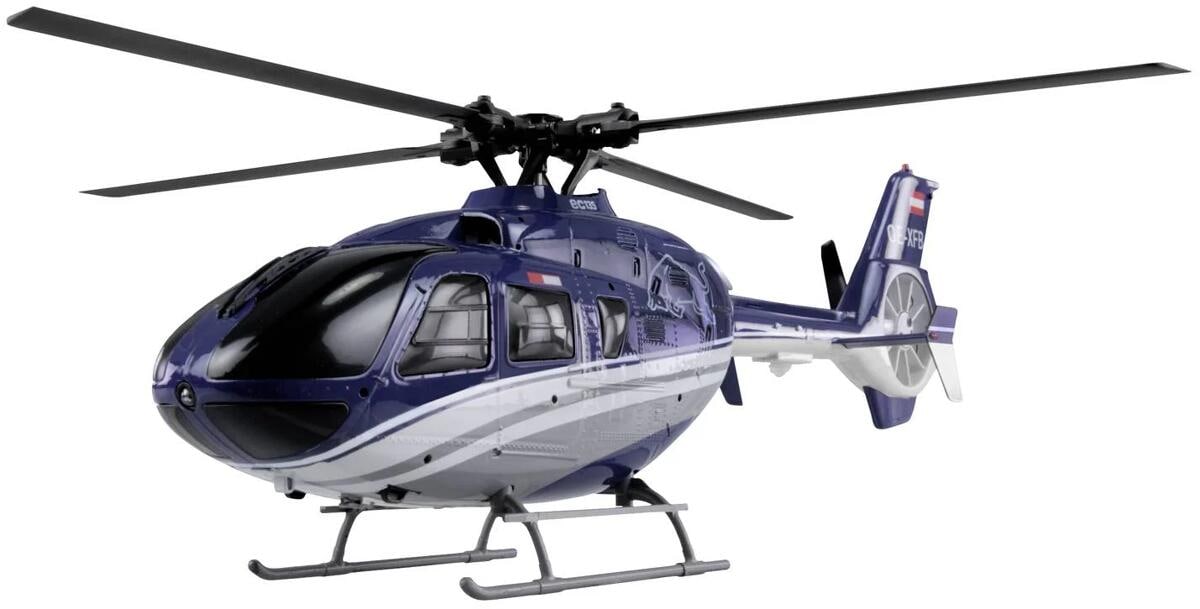 Amewi The Flying Bulls EC135 PRO RC Hubschrauber Helikopter RtF Brushless 6-Kanal blau grau
