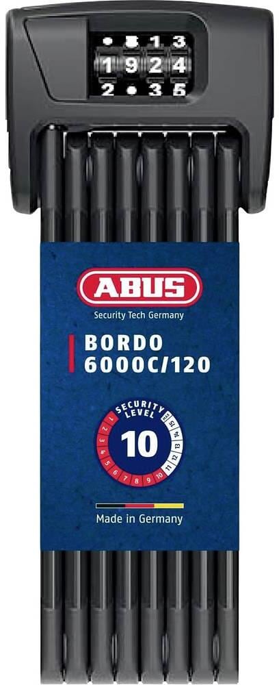 Abus 6000C/120 Faltschloss Zahlenschloss Fahrradschloss schwarz