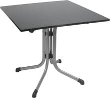 Sieger Boulevard Klapptisch Campingtisch mit Vivodur-Platte 80x80cm Eisengrau Schieferdekor