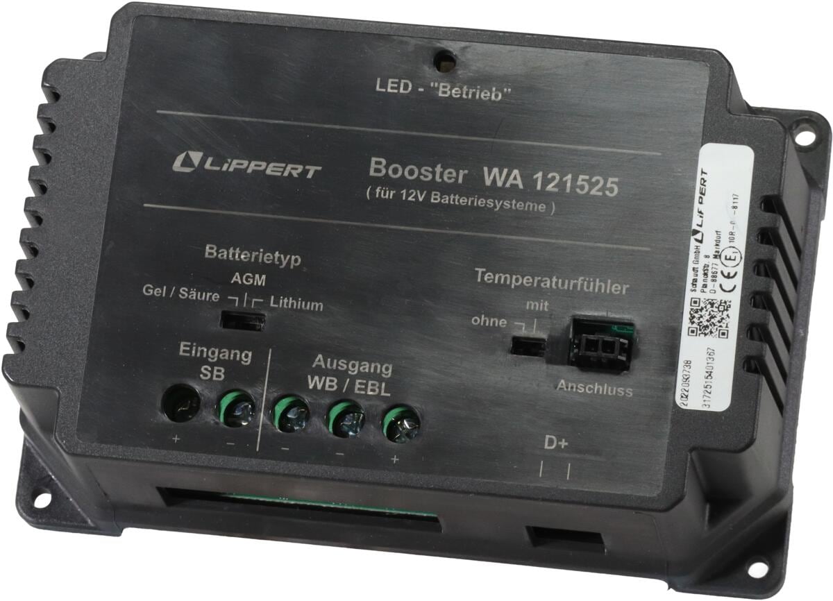 Lippert WH-150768 Booster Autobatterie Ladegerät Camping Outdoor schwarz