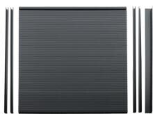 Carbest Rollladentür-Komplettset Rollladenmatte Befestigungsschienen Camping Wohnwagen Wohnmobil schwarz matt