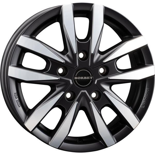 Borbet CW5 Alufelge für Fiat Ducato 6x16" 5x118mm ET 68mm black polished matt