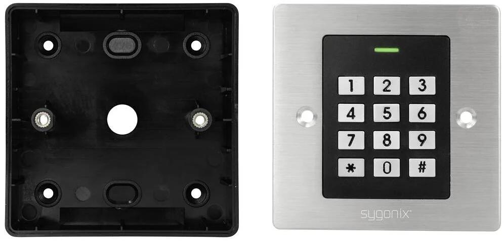Sygonix SY-6097866 Code-Tastatur mit RFID Unterputzmontage 12V/DC 18V/DC IP66 Edelstahl schwarz