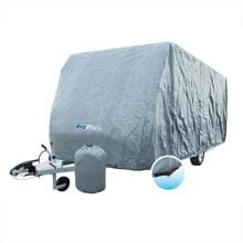 ProPlus Basic Line Wohnwagen-Schutzhülle Abdeckung Außenisolierung Camping Caravan Reisemobil 427cm grau