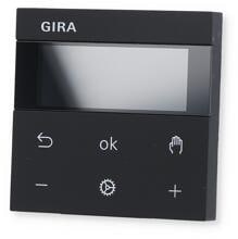 Gira 5394005 System 3000 Raumtemperaturregler BT System 55 schwarz matt