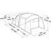 Robens Wolf Moon 5XP Tunnelzelt Camping-Zelt 5-Personen 545x300cm Outdoor sandfarben grün